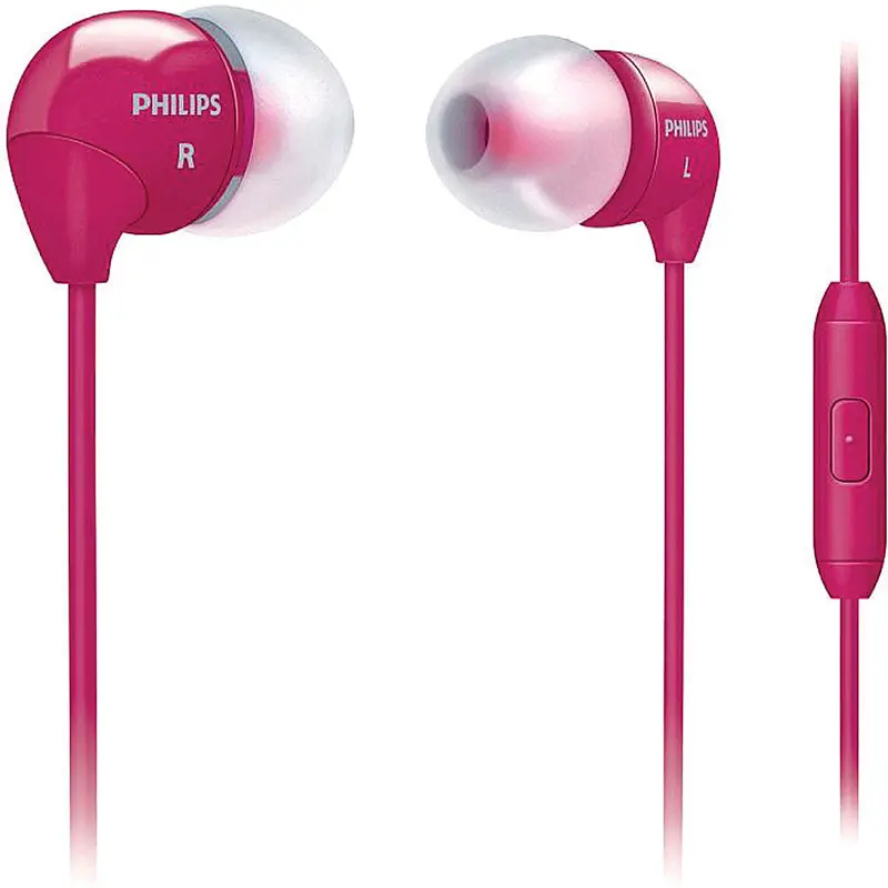In-Ear Headset With Mic Pink 1