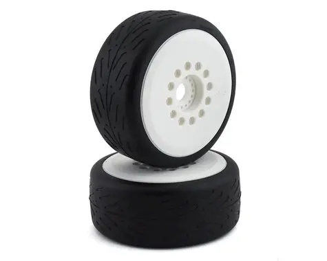 Jconcepts Speed Claw Belted Tire Pre-Mounted W/Cheetah Speed-Run Wheel (White) (2) *Clearance* 1