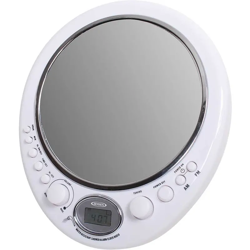 Jwm150 Am/Fm Alarm Clock Shower Radio W/ Fog Resistant Mirror 1