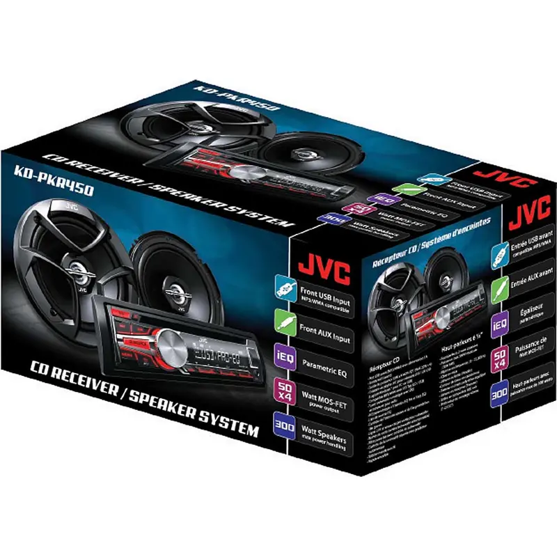 Kd-Pkr450 Cd/Usb/Mp3 Receiver & 6.5" Speakers Package 1