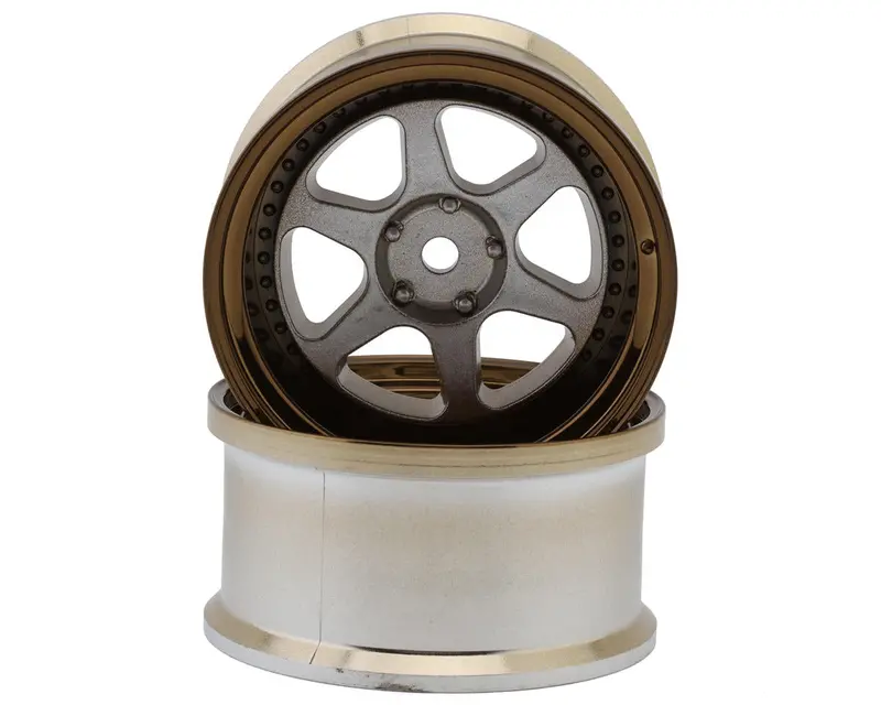 Lab Meister L1 1/10 Drift Wheels (Bronze/Silver) (2) W/12Mm Hex 1