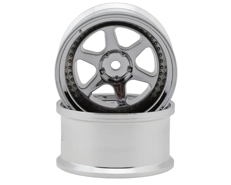 Lab Meister L1 1/10 Drift Wheels (Chrome) (2) W/12Mm Hex 1