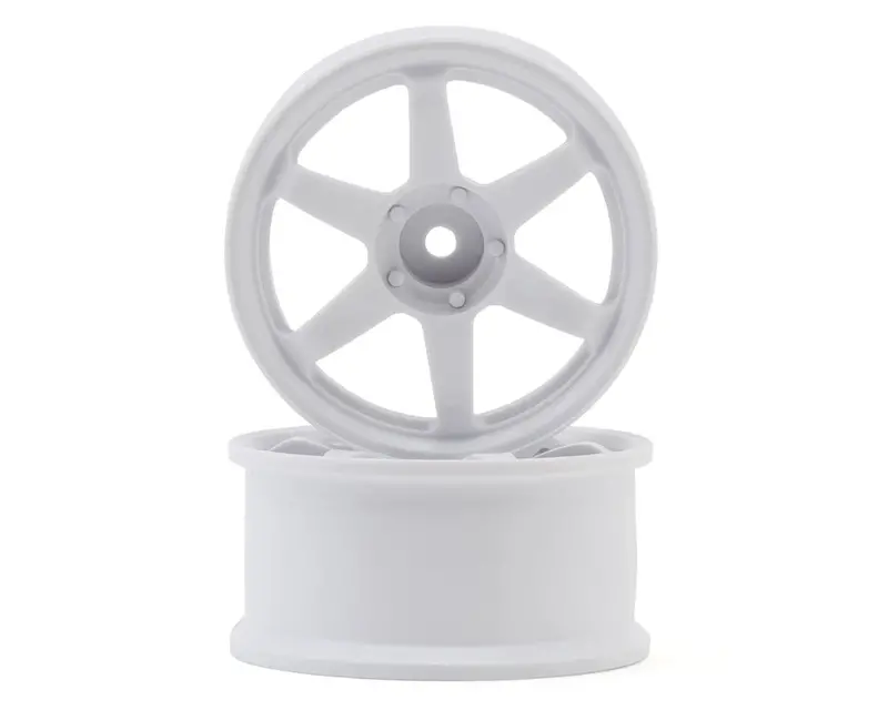 Lab Te37 Sports 1/10 High Traction Drift Wheels (White) (2) W/12Mm Hex 1