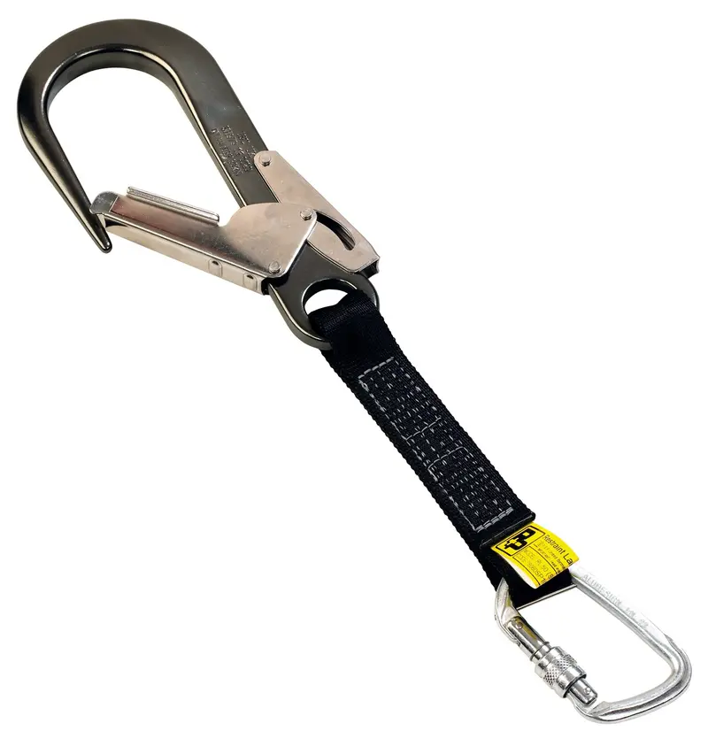 Ladder Restraint Lanyard With Carabina & Scaff Hook - 500Mm 1