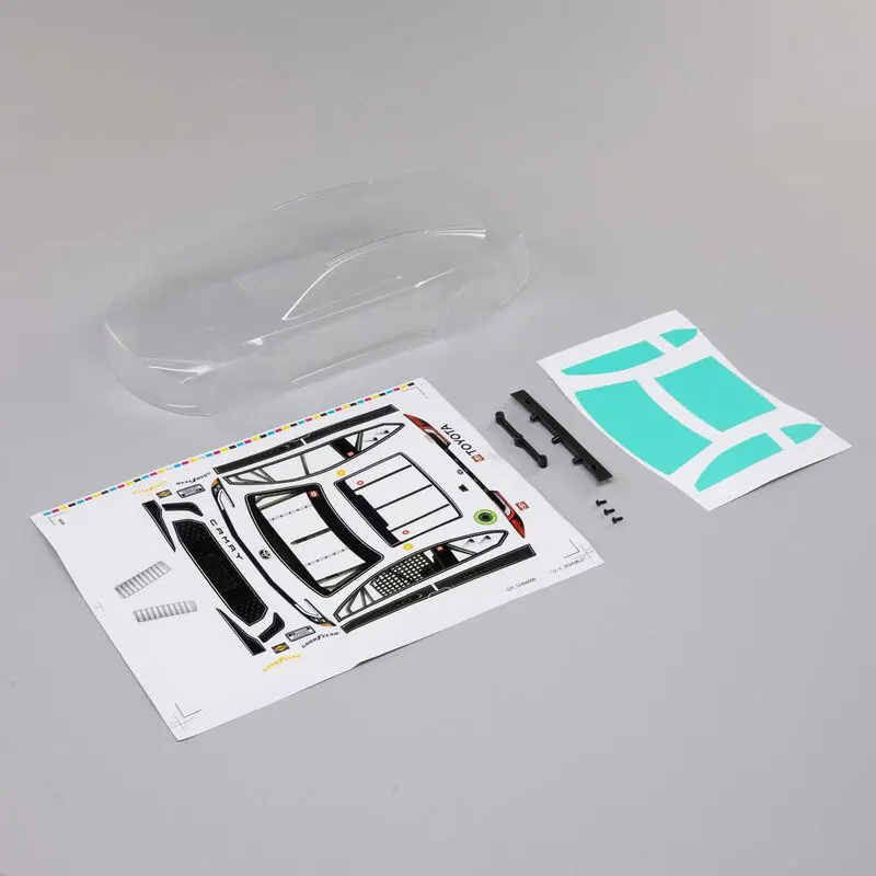 Losi 1/12 Nascar Toyota Clear Body W/ Stickers Los-1918 *Sale 1