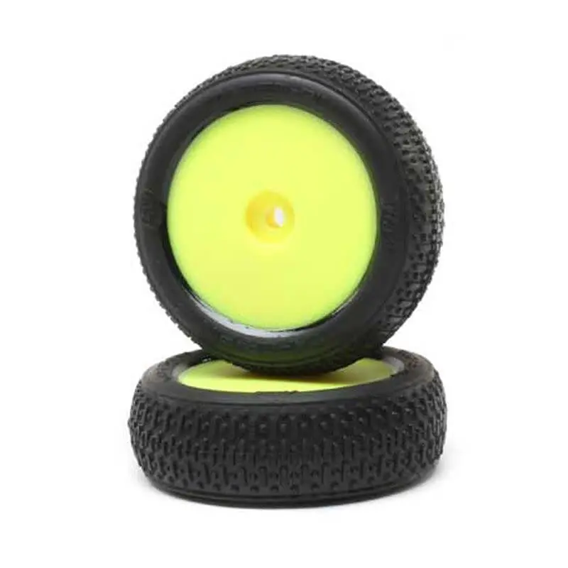 Losi Fr Mounted Yellow Taper Pin Tires (2) For Mini-B 1