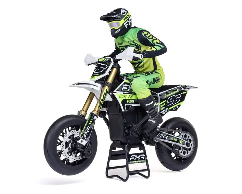 Losi Promoto-Sm Fxr Supermoto Rtr 1/4 Brushless Motorcycle (White/Frx) W/2.4Ghz Radio, Battery & Charger 1