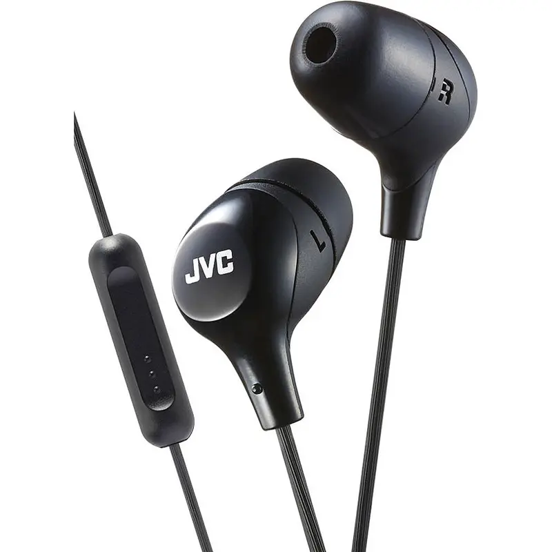 "Marshmallow" In-Ear Headphones W/Mic, Black 1