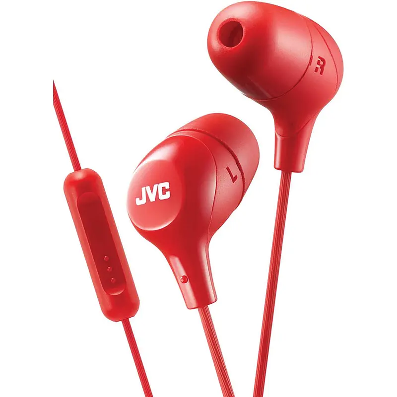 Marshmallow In-Ear Headphones W/Mic, Red 1