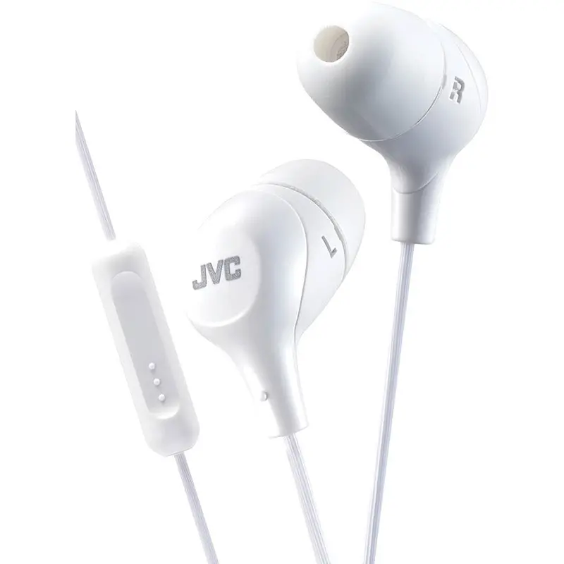"Marshmallow" In-Ear Headphones W/Mic, White 1