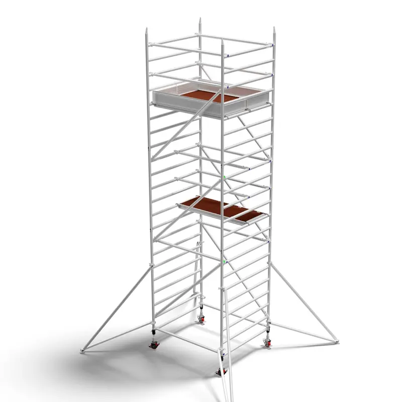 Medium Duty Aluminium Scaffold Tower - Double Width X 2.4M Long 1