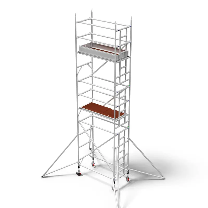 Medium Duty Aluminium Scaffold Tower - Single Width X 2.4M Long 1
