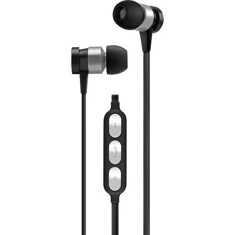 Metal Wireless Earbuds, Black/Silaver 1