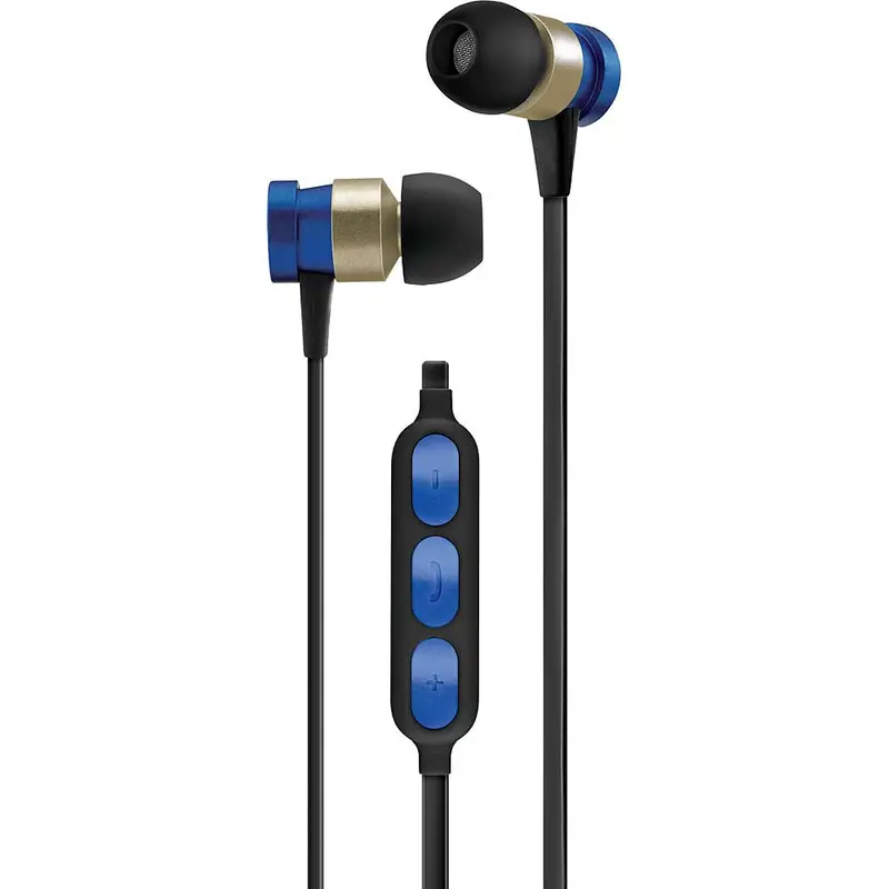 Metal Wireless Earbuds, Blue/Champagn 1