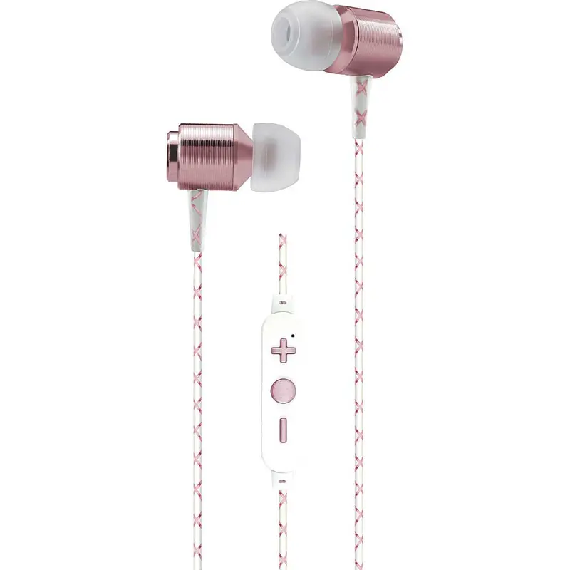 Metal Wireless Earbuds, Rose Gold 1