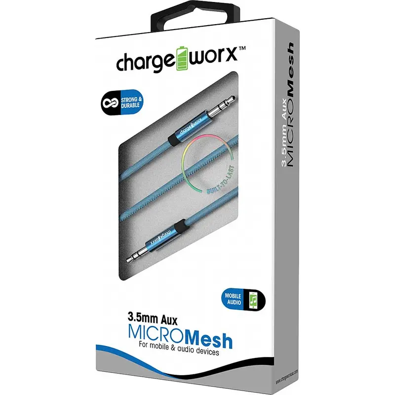 Micromesh Aux Audio Cable, Blue 1