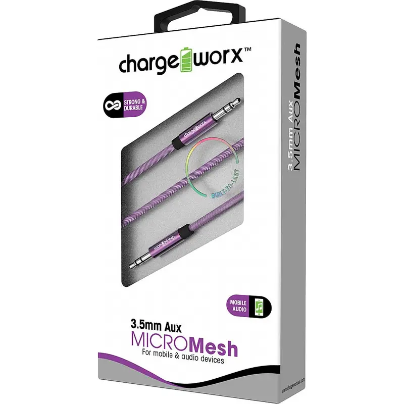 Micromesh Aux Audio Cable, Violet 1