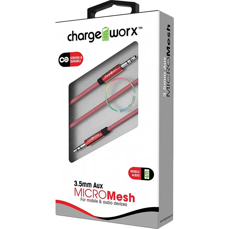 Micromeshaux Audio Cable, Red 1