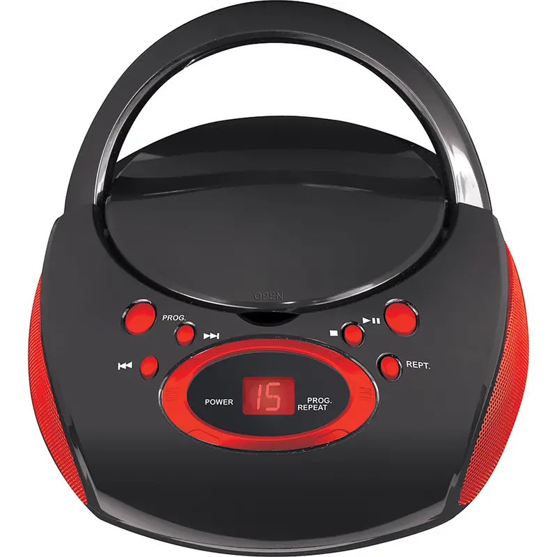 Mp3/Cd Portable Boombox, Red 1