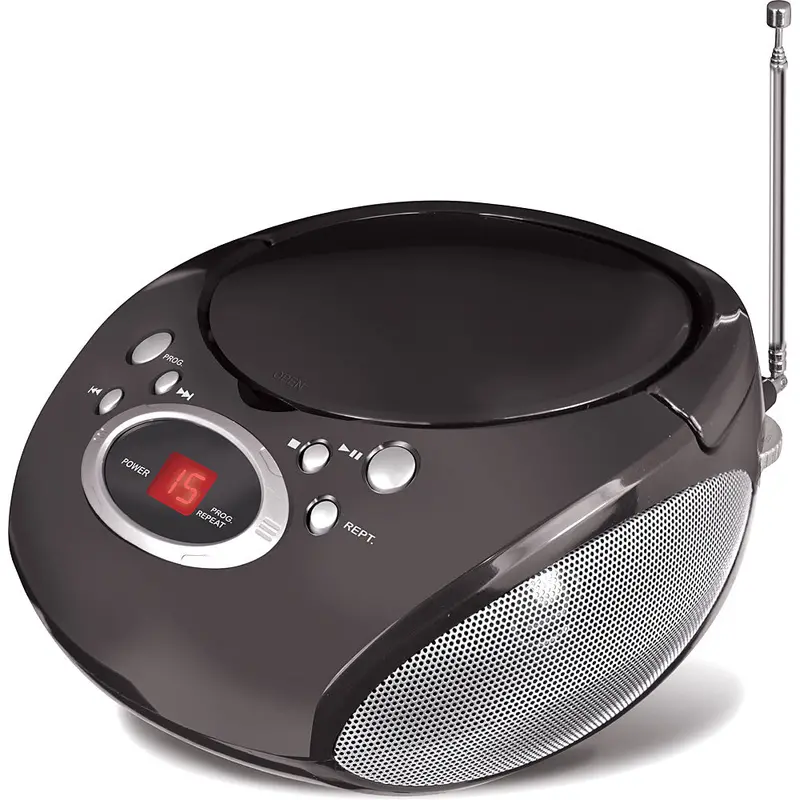 Mp3/Cd Portable Boombox, Siver 1