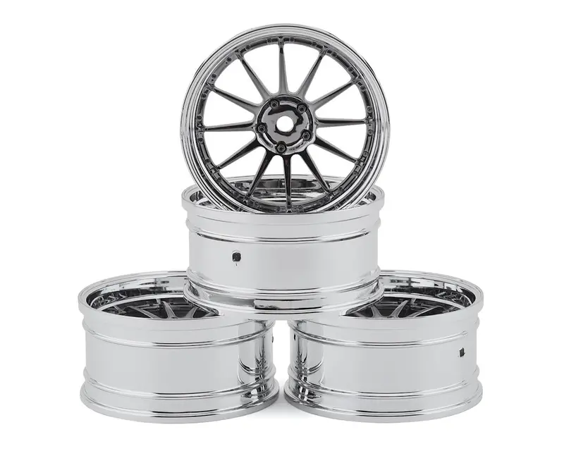 Mst S-Gd 21 Wheel Set (Silver/Black) (4) (Offset Changeable) W/12Mm Hex 1