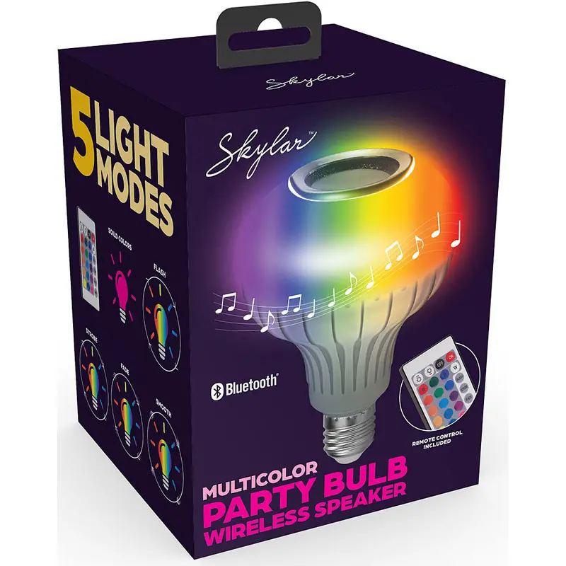 Multi-Color Party Bulb/Wireless Speaker 1