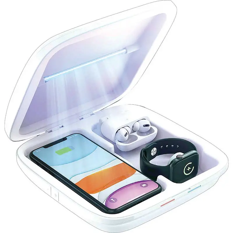 Multi-Device Uv-C Sanitizing Box With Wireless Charging 1