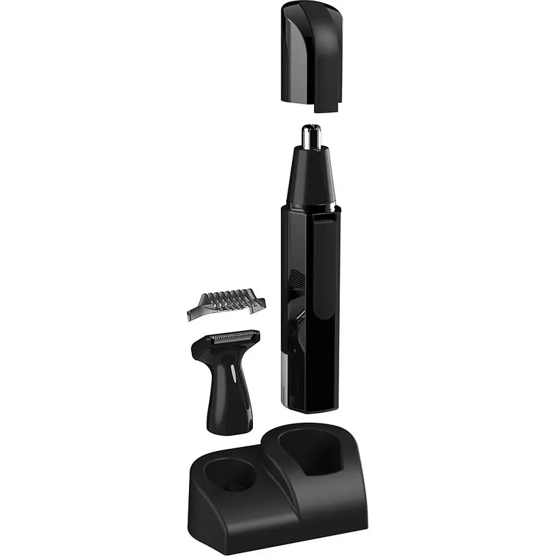 Nose, Ear & Beard Trimmer With Stand, Black 1