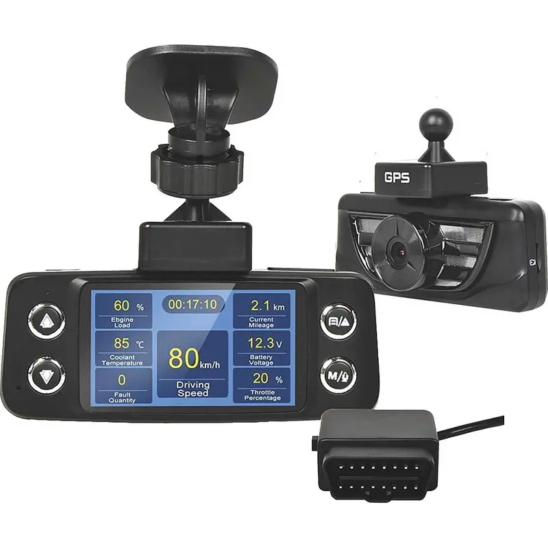 Obd Detection Gps Logger Car Dash Cam W/Dvr 1