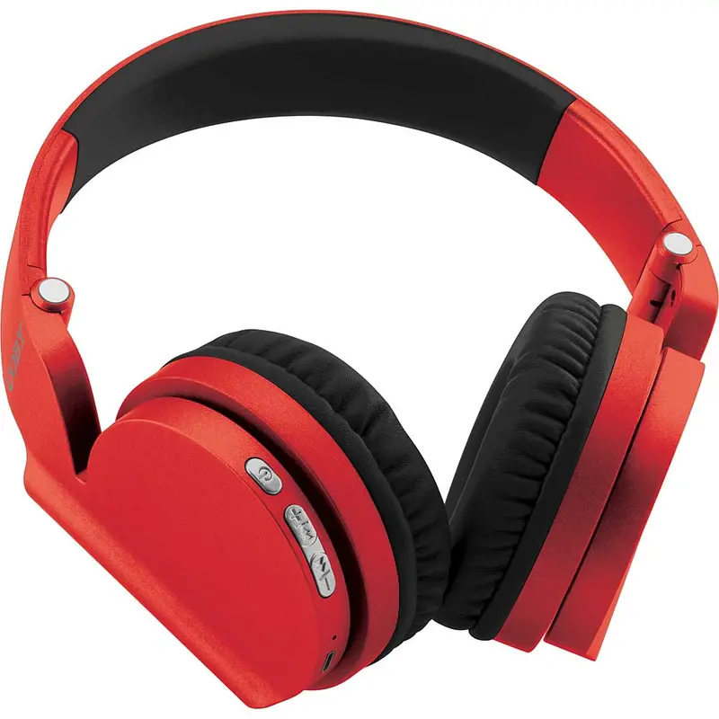 On-Ear Wireless Headphones, Gray/Red 1