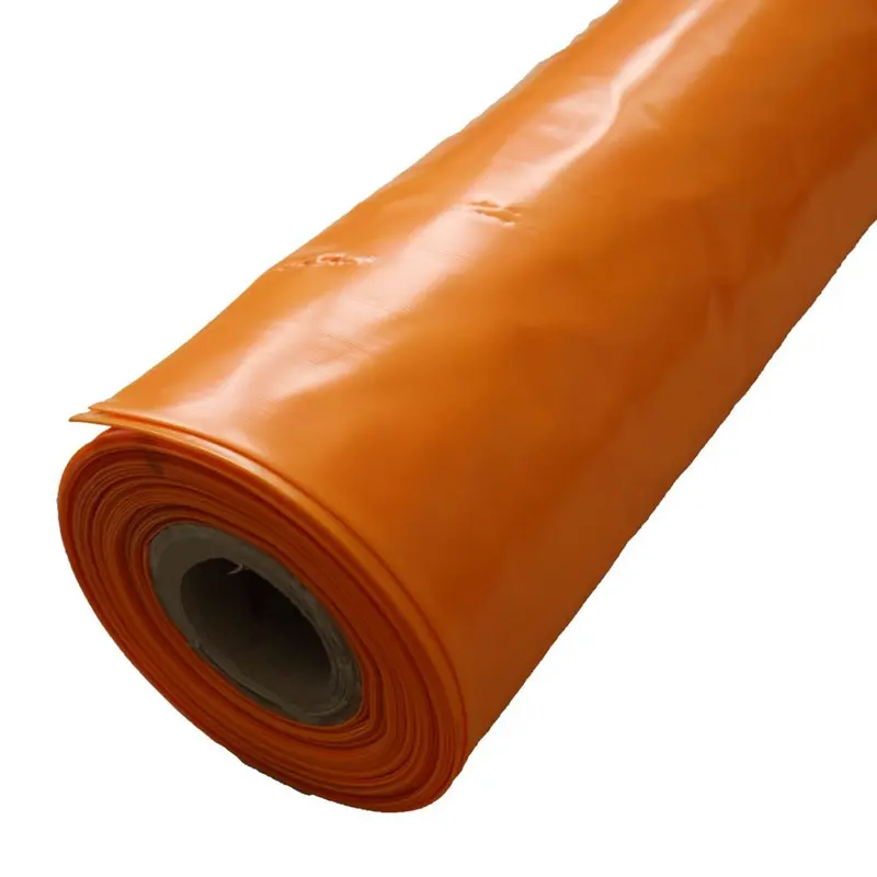 Orange Fire Retardant Polythene Sheeting 4M X 25M – 1,000 Gauge 1
