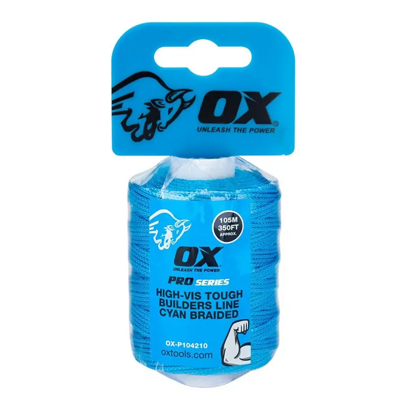Ox Pro Tough Nylon Braided Builders Line - Cyan 1