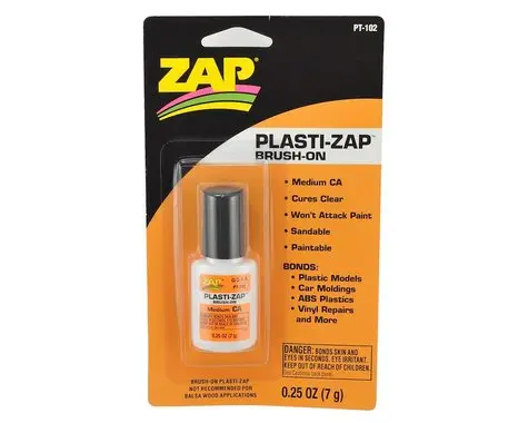 Pacer Technology Plasti-Zap Ca Glue W/Brush Applicator (Medium) (0.25Oz) 1