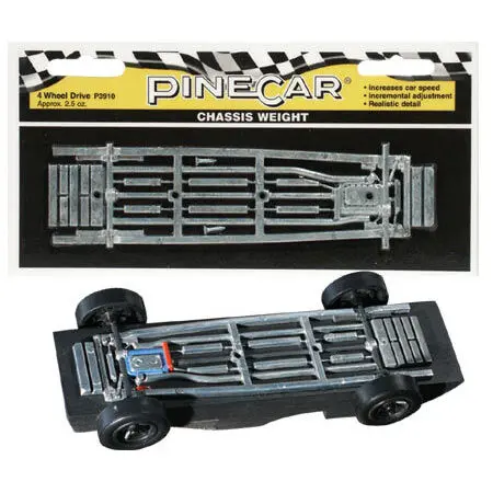 Pinecar Chassis Weight, Four Wheel Drive 2.5 Oz 1