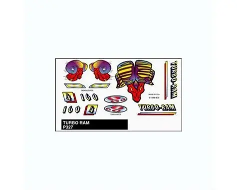 Pinecar Stick-On Decal,Turbo Ram 1