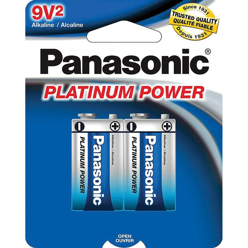 Platinum Power "9V" Alkaline Batteries, Pack Of 2 1