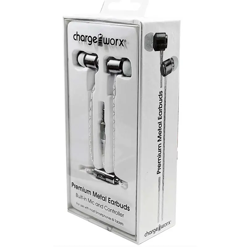 Premium Metal Earbuds, Black 1