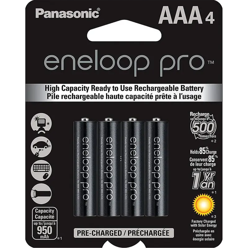 Pro Aaa New High Capacity Ni-Mh Pre-Charged Rechargeable Batteries, 4 Pack 1
