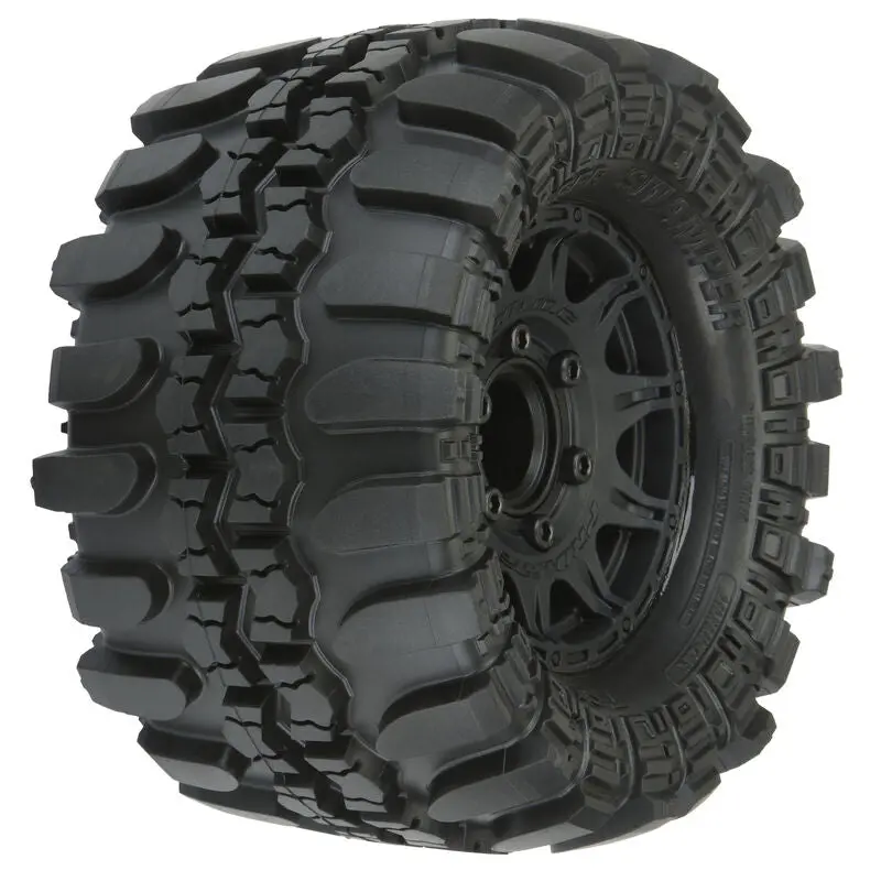 Pro-Line 1/10 Interco Supr Swmpr F/R 2.8" Mt Tires Mounted 12Mm Blk Raid (2) 1