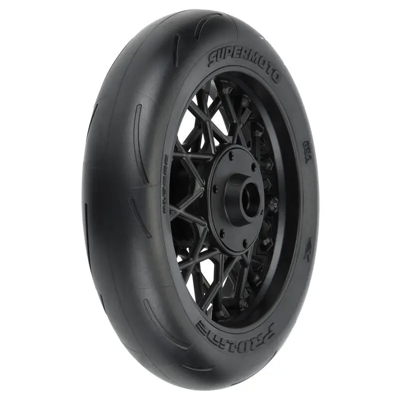 Pro-Line 1/4 Supermoto S3 Motorcycle Front Tire Mtd Black (1): Promoto-Mx 1