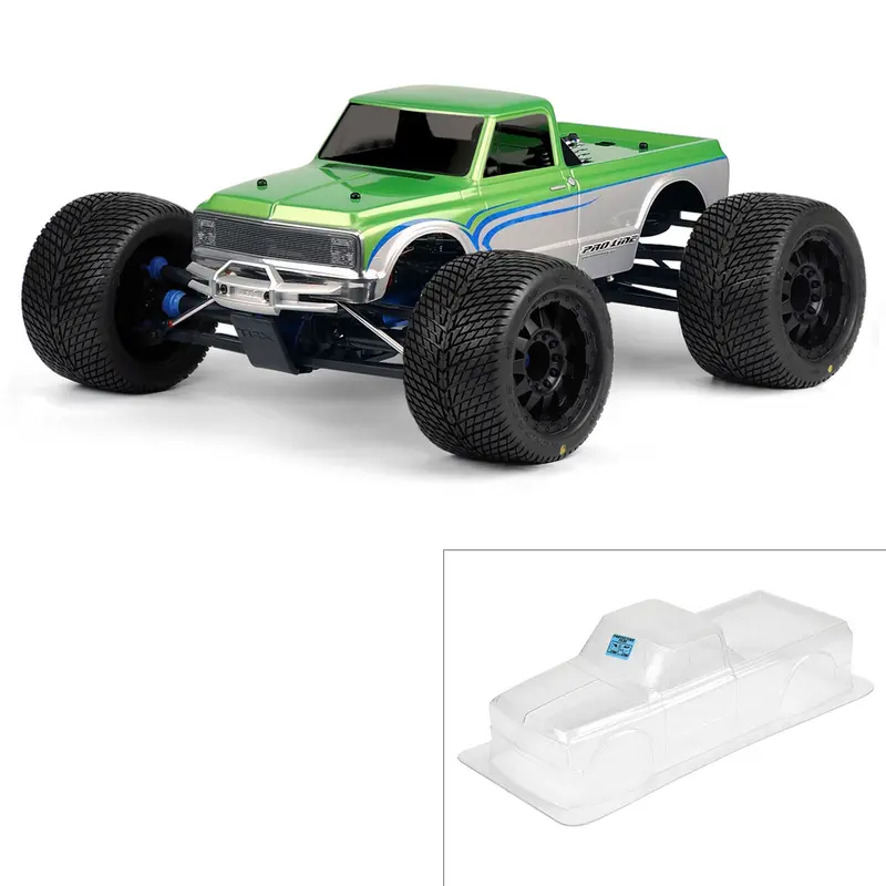 Pro-Line 1/8 1972 Chevy C-10 Long Bed Clear Body: Monster Truck 1
