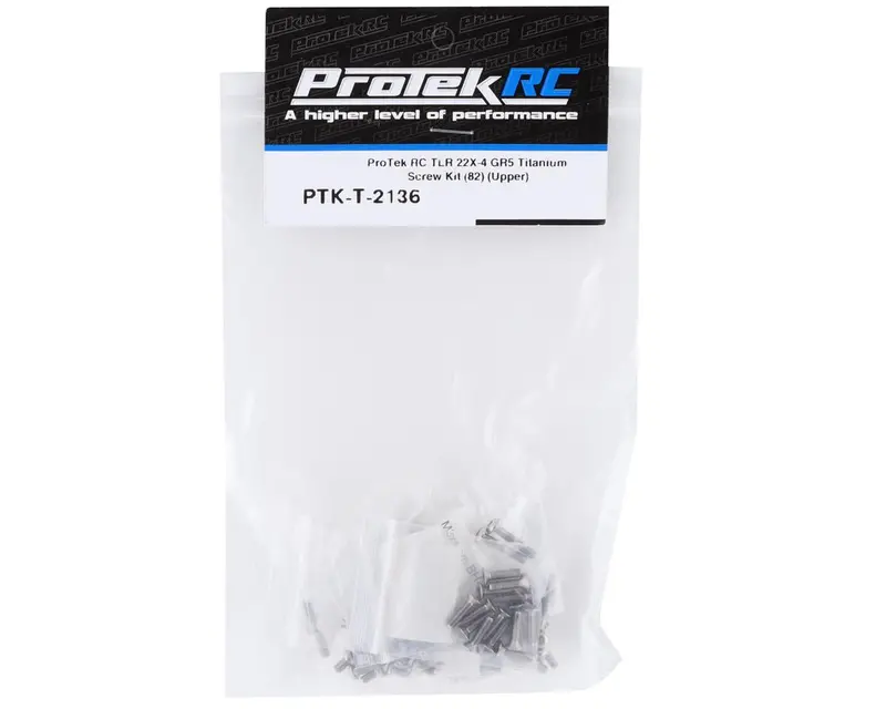 Protek Rc Tlr 22X-4 "Grade 5" Titanium Screw Kit (82) (Upper) 1