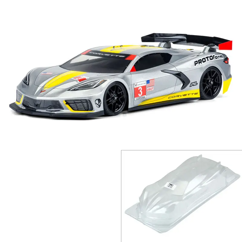 Protoform 1/10 Chevrolet Corvette C8 Clear Body: 190Mm Touring Car Prm157425 1