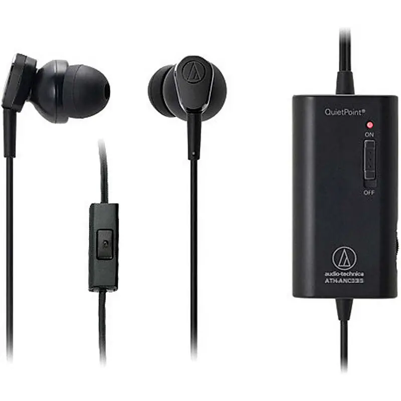 Quietpoint Active Noise-Cancelling In-Ear Headphones, Black 1