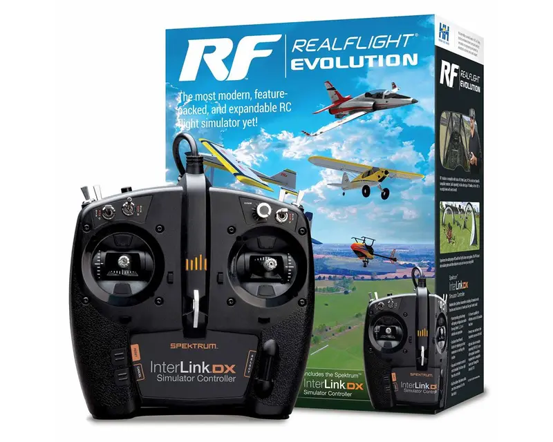 Realflight Evolution Rc Flight Simulator With Interlink Dx Controller 1