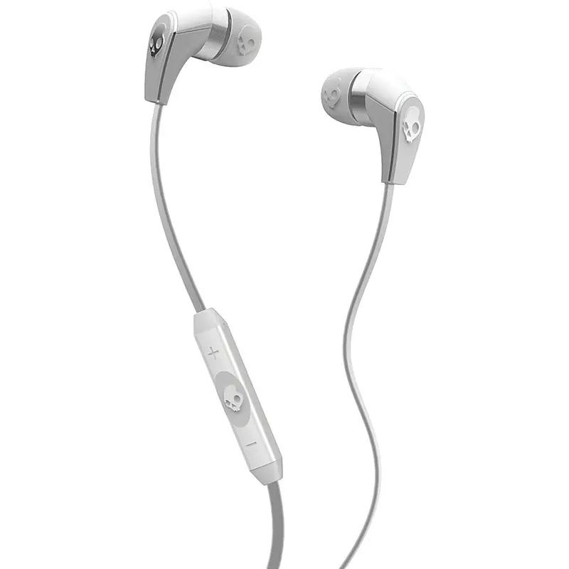 S2fffm-257 "50/50" In-Ear Buds W/Mic, White/Chrome 1