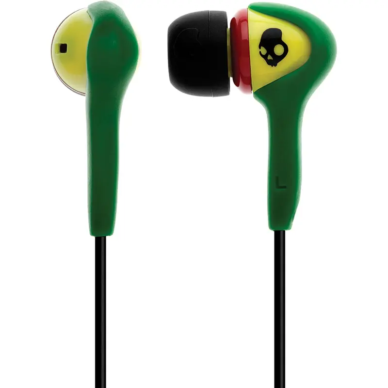 S2sbdy-058 "Smokin Buds" Mic'd Ear Buds, Rasta 1