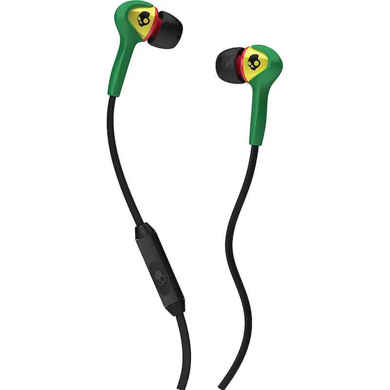 S2sbfy-058 "Smokin Buds" Mic'd Ear Buds, Rasta 1