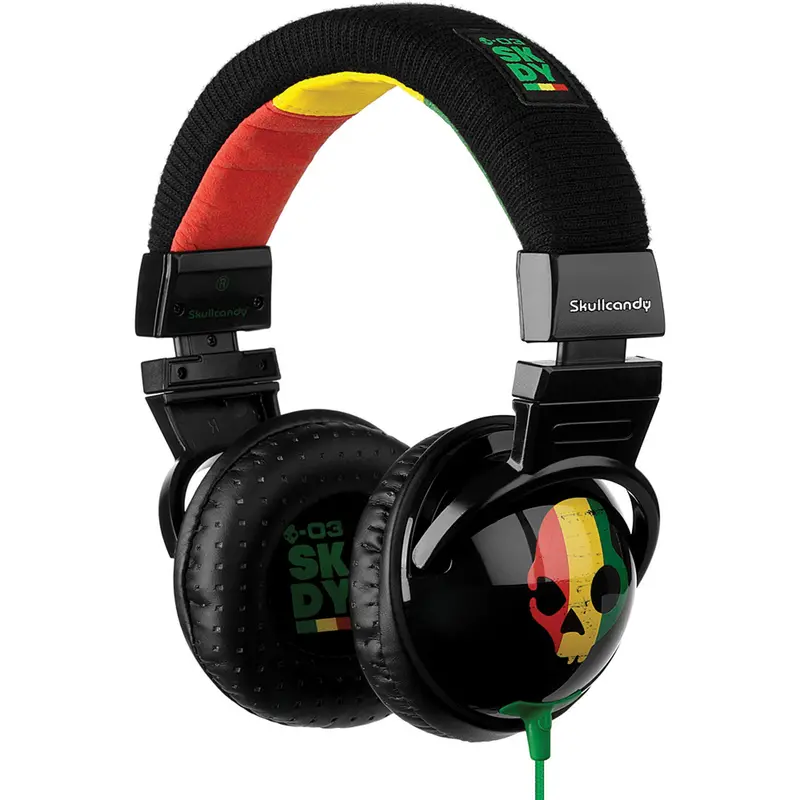 S6hedz-058 "Hesh" Over Ear Headphones, Rasta 1
