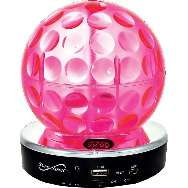 Sc-1379Pk Disco Ball Speakers, Pink 1